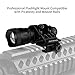 Morpilot Flashlight Mount Rail Mount Flashlight Picatinny Flashlight, 5 Modes 400LM Tactical Flashlight Offset Mount Set, Black