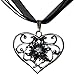 Edelweiss Flower Heart Shaped Bavarian Necklace for Dirndl