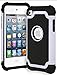 Snap-on Protector Hybrid Hard/Gel Case for Apple iPod Touch 4th Generation / 4th Gen - White/Black