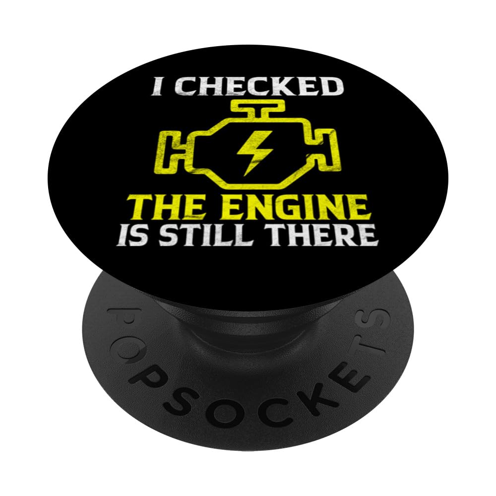 Funny Car Mechanic - Check Engine PopSockets Swappable PopGrip