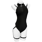 KORURACLUB Turtleneck Fishnet Mesh Bodysuit Lingerie | Fishnet Lingeries，Mesh Bodysuit，Women's Exotic Costumes, Samurai Lingerie，Festival Outfit, Slutty Lingeries