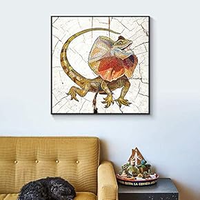 Floating Framed Canvas Wall Art for Living Room, Bedroom Wooden Background Animal Canvas Prints for Home Decoration Ready to Hang - 16x16 inches