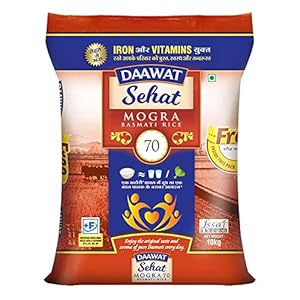Daawat Sehat Mogra Rice, 10kg with free gift Inside
