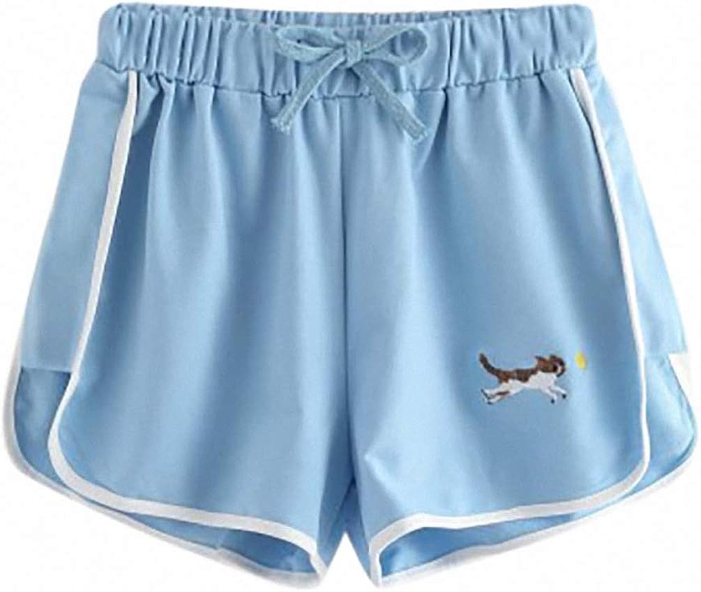 Womens Waist Sports Shorts Women Comfortable Mini Loose