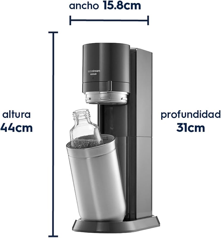 Duo – Máquina para hacer agua con gas, bebidas favoritas, blanco