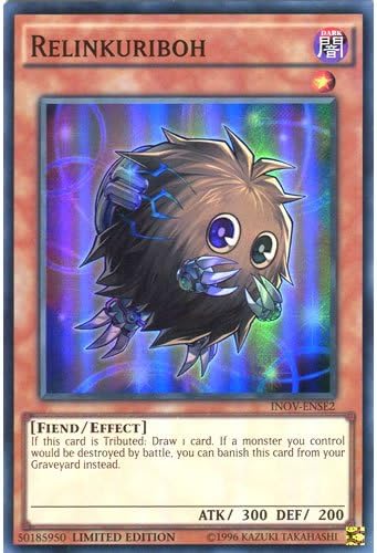 YuGiOh : INOV-ENSE2 Limited Ed Relinkuriboh Super Rare Card - ( Yu-Gi-Oh! Single Card )