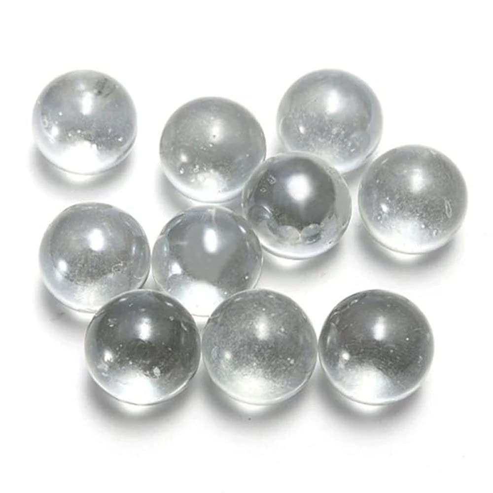 20pcs/Pack 10mm 14mm 16mm Clear Glass Marbles Solid Marble Beads Marbles Games Bouncing Ball Pinball Machine Vase Fish Tank Filler Home Decor (10mm)