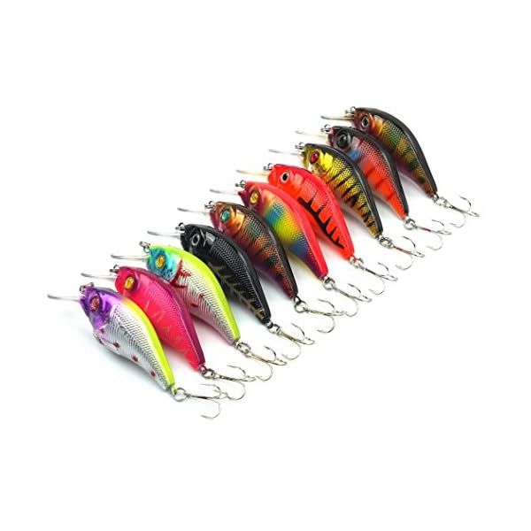 Aorace-10pcslot-Minnow-Fishing-Lure-Crank-Bait-Hooks-Bass-Crankbait-Tackle-75cm102g-Isca-Artificial-Para-Pesca-Hard-Bait