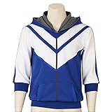 Men's Pokemon Go Trainer Figure Blue Hoodie Team Mystic Instinct Valor Costume Medium