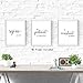 KAIRNE Black And White Inspirational Quote And Saying Art Print Rejoice In Hope Bible Verse Art Poster Painting Set Of 3(8