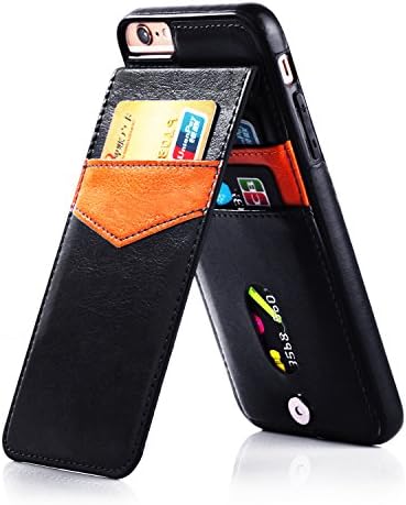 Onetop, for iPhone 6S Case with Card Holder, Premium PU Leather Kickstand Wallet Case for iPhone 6S 4.7 Inch(Black)