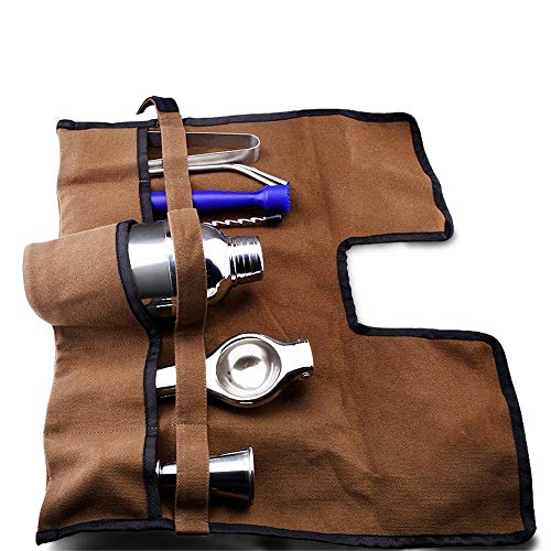 AWYJ Cocktail Set bildet Premium Modernes berufliches Barkeeper Kit Haus und am Arbeitsplatz Cocktail-Set mit Segeltuch… – Bild 4