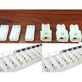 Molex (2-Circuits ) Male & Female Receptacle Plug, w/Terminal sockets w/18-24 AWG Standard .062" Pins, Pitch 3.68mm ( Pack of