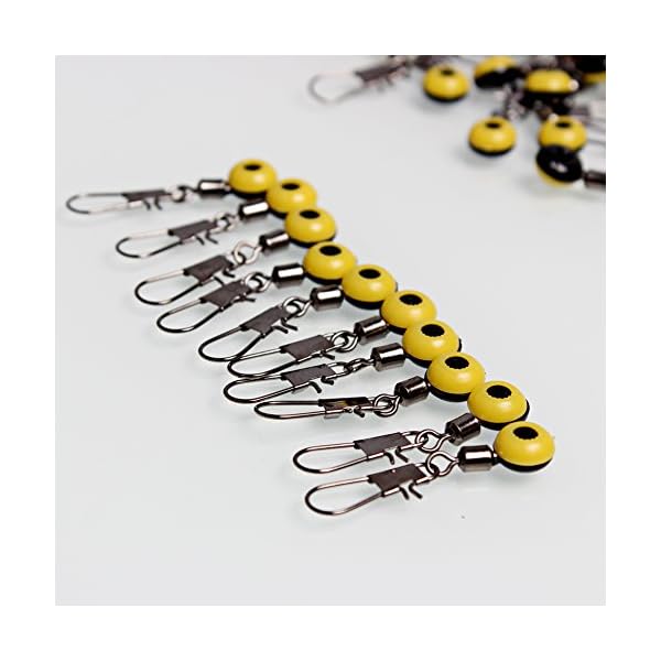 Sougayilang-Fishing-Line-Sinker-Slides-Hook-Shank-Clip-Connector-Swivels-Pack-of-100pcs