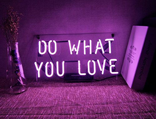 Neon Beer Lights For Bars Wall Sign Decoration Lights Funny Lamp Custom Glass Handmade For Home Room Girls Bedroom Living Room Garage Office Game Room Purple Do What You Love Buy