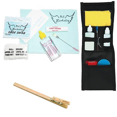 Band Camp Buddy for Oboe - with BONUS Music Stand Clip- Essential Travel Cleaning Care & Maintenance Pack for Oboe Players