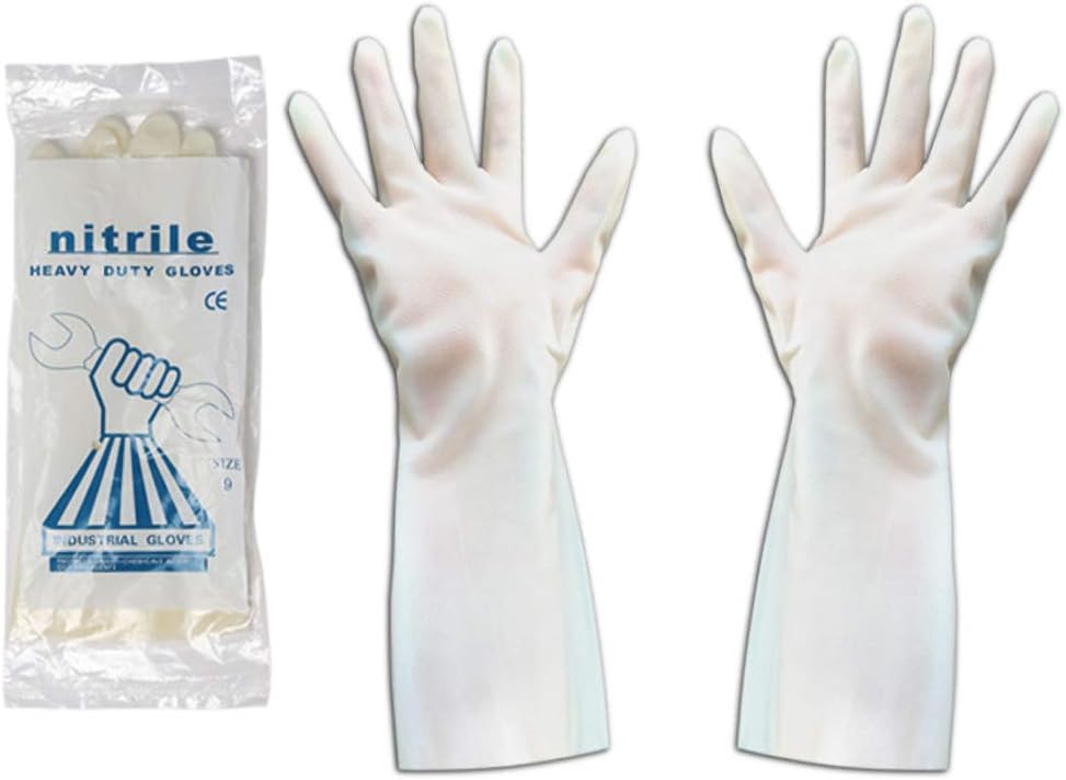 CZLABL Multifunction Nitrile Gloves,Women Kitchen Reusable Rubber Cleaning Gloves Powder Free Waterproof Durable Safety Work Food Handling 5 pairs,XL