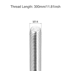 MECCANIXITY Fully Threaded Rod M14 x 300mm 2mm