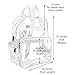 DALIX Clear Backpack Bags Smooth Plastic (White)