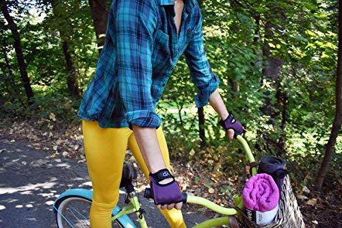 YogaPaws Travel Yoga Mat (SkinThin - Fullset) Yoga Gloves and Socks - Non Slip Fitness and Yoga Accessories for Women and Men (Rich Plum, Size #1)
