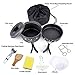 Touz Camping Cookware Lightweight Set-11Pcs Hiking Backpacking Cooking Picnic Bowl Pot Pan Set