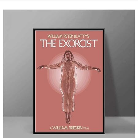 Amazon Co Jp エクソシストクラシックホラー映画アートキャンバス絵画ポスター壁の家の装飾十代の女の子のための部屋の装飾キャンバスに印刷50x70cmフレームレス Generic