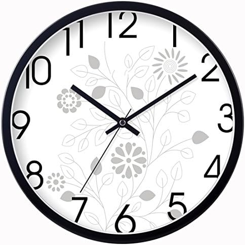 Modern and Stylish metal wall clock creative Wall Clock Time Clock wall clock living room bedrooms are contemporary quartz clock mute Wall Chart Wall Clock, 10 inch, metal Normal Edition - Black
