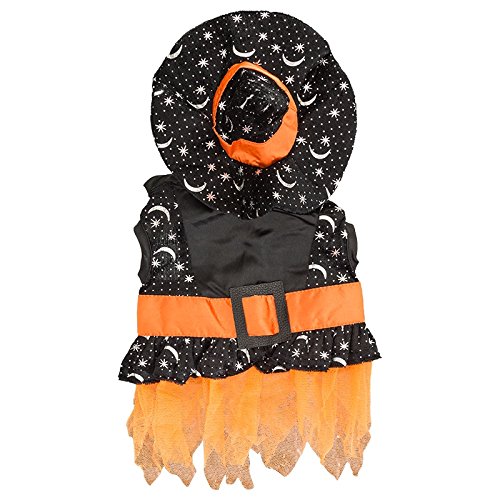 Fashion Pet Halloween Witch Costume for Dogs, Medium