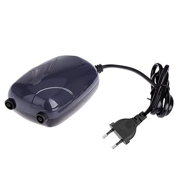 TOOGOO Eu Stecker Aquarium Luft Pumpe Aquarium Mini Leise Kompressor Doppel Auslass Sauerstoff Pumpe Aquarium Wasser Zubeh?r 