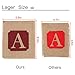 Bogeer Large Merry Christmas Jute Burlap Banners Christmas Decorations Christmas Decor,5.6×6.3×1in,Wine red