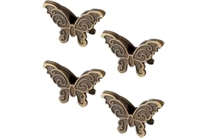 WAYUTO 4Pcs Butterfly Metal Binder Clips Paper Binder Clip Notebook Binder Clip Document Binder Clip Bill Binder Clip Decorative Binder Clips for Home Office School Decor Accessories Letter Bronze