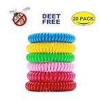Mosquito Repellent Bracelet (20 pack), Hip2cart Natural Pure and Waterproof Wrist Band, Deet-free and Bugs Free, Lasts Up to 300 Hours for Kids and Adults