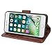 Arae Premium PU Leather Wallet Case for iPhone 7 Plus/8 Plus, Kickstand & Flip Cover, 5.5 inch - Brown