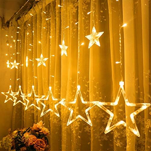 GlobaLink Christmas Star Curtain Lights, 12 Stars 138LED Connectable Star Window Lights - Image 3