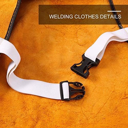 image for Gotega Welding Jacket XL/Leather Welding Apron/Heat & Flame-Resistant 