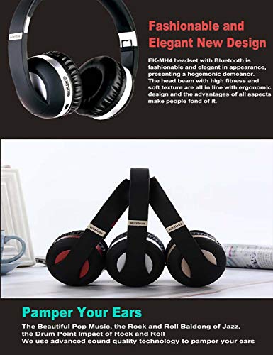 OYEALEX Bluetooth Headphones Over Ear,Cell Phones/TV 120 Hours Standby time Wireless High Fidelity Stereo Over-Ear Headphones (Blue)