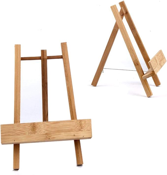 DSHE Small Tabletop Display Stand 8 inch Wooden Table Top A