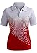 CLOVERY Sweat Evaporate Quickly Drying Short Sleeve Polo Shirts RED Medium