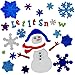 Christmas Window Clings Let It Snow with Snowman and Snowflakes Holiday Gel Charms Stickers Decorations
