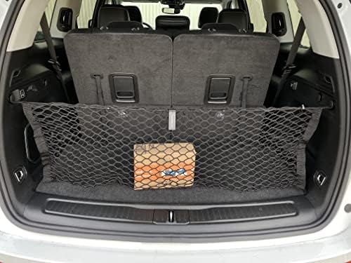 Envelope Style Trunk Cargo Net For Jeep Grand Cherokee & Durango 2011-2018 – Black Nylon, Rear Organizer