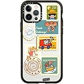 CASETiFY Impact Case for iPhone 12/ iPhone 12 Pro - Postage Party - Clear Black