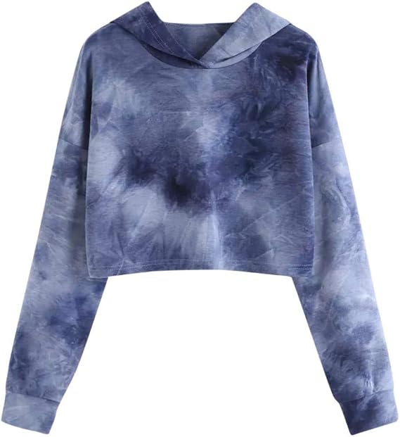 tie dye crop top sweatshirt