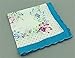 Womens Beautiful Cotton Floral Handkerchief Wendding Party Fabric Hanky with Wavy Edge 10pcs