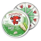The Laughing Cow, Spreadable Cheese Wedges, 6oz Round (Pack of 4) (Choose Flavor Below) (Creamy Light Swiss)