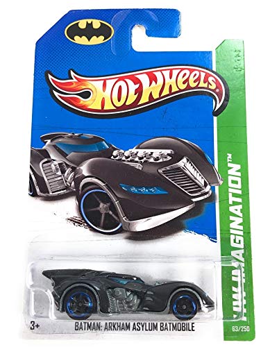 Hot Wheels Batman Batmobile Variations 1/64 Scale Die Cast Cars (2013 HW Imagination Batman: Arkham Asylum Batmobile 63/250 Black)