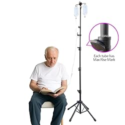 Four-Leg Portable IV Pole for Travel, Adjustable IV
