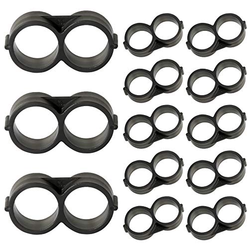 PROLOSO 20 Pcs Drip Tubing End Closure Black Figure 8 Hose End Cap