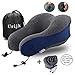 Travel Pillow for airplanes,100% Memory Foam Neck Pillow with 2 Sweat Resistant Cases,Adjustable Neck Support Cervical Pillow,Airplane Travel Kit with Ergonomics M Design,Flight Travel Gear for Men Wo