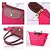 KARRESLY Women's Nylon Travel Foldable Shoulder Bags Hobo Beach Bag Tote Handbag(Black M)