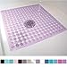 GORILLA GRIP Patented Square Shower Stall Mat, Small Bathtub Floor Mats for Stand Up Showers with Suction Cups and Drainage Holes, Machine Wash, Soft on Feet, Bathroom Accessories 21x21 Inch, Purple